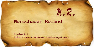 Morschauer Roland névjegykártya